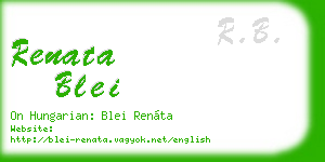 renata blei business card